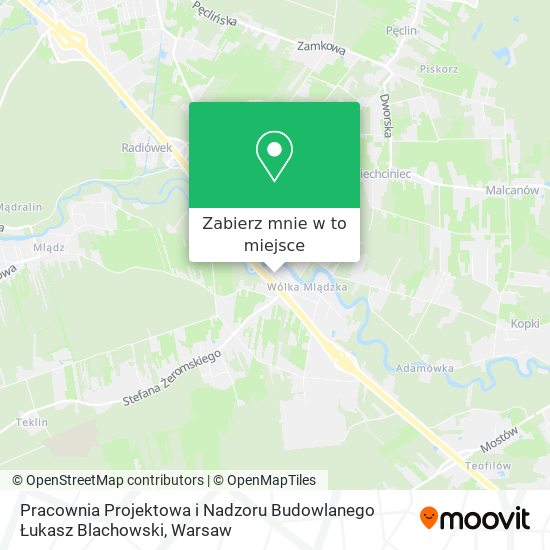 Mapa Pracownia Projektowa i Nadzoru Budowlanego Łukasz Blachowski