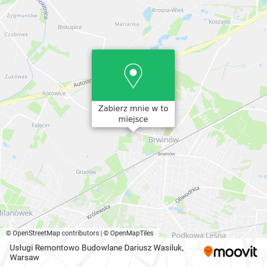 Mapa Usługi Remontowo Budowlane Dariusz Wasiluk