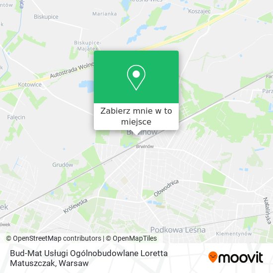 Mapa Bud-Mat Usługi Ogólnobudowlane Loretta Matuszczak