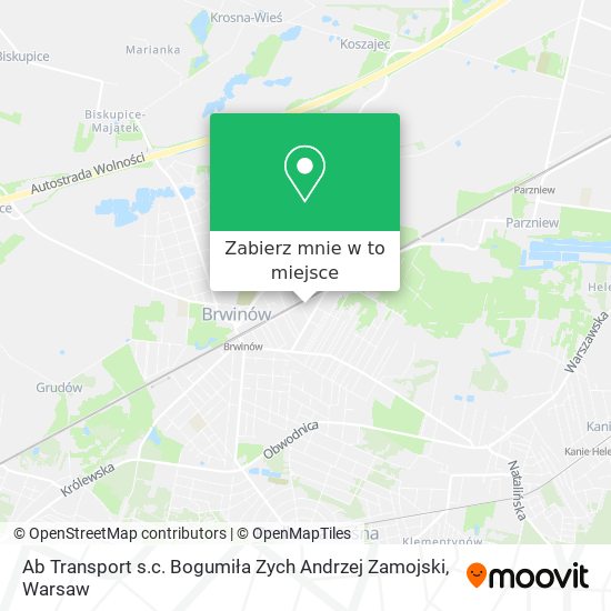 Mapa Ab Transport s.c. Bogumiła Zych Andrzej Zamojski