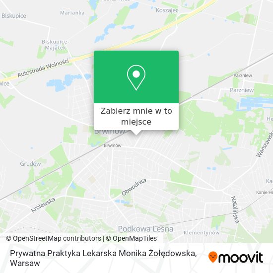 Mapa Prywatna Praktyka Lekarska Monika Żołędowska