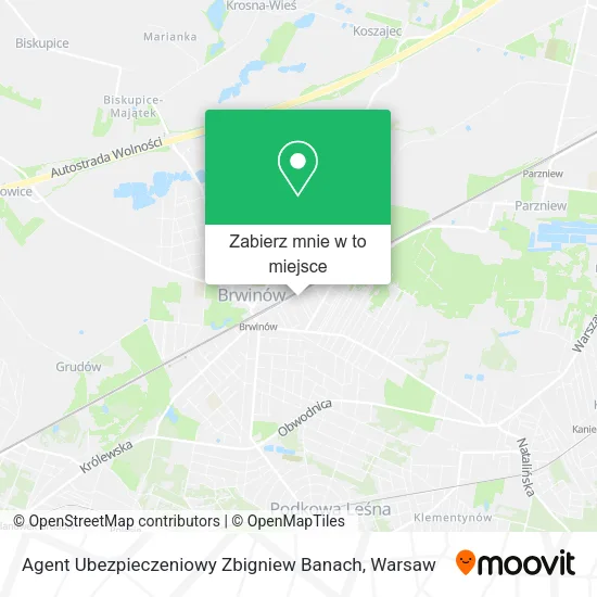 Mapa Agent Ubezpieczeniowy Zbigniew Banach