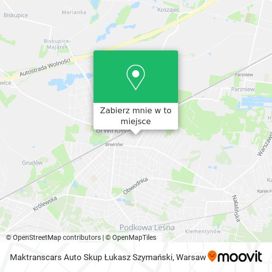 Mapa Maktranscars Auto Skup Łukasz Szymański