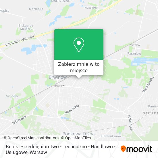 Mapa Bubik. Przedsiębiorstwo - Techniczno - Handlowo - Usługowe