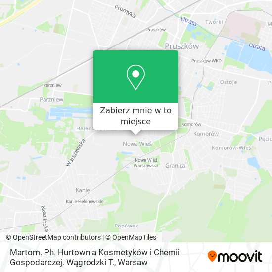 Mapa Martom. Ph. Hurtownia Kosmetyków i Chemii Gospodarczej. Wągrodzki T.