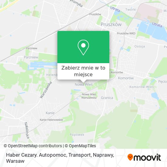 Mapa Haber Cezary. Autopomoc, Transport, Naprawy