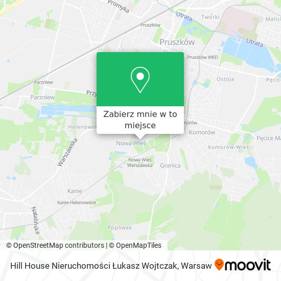 Mapa Hill House Nieruchomości Łukasz Wojtczak