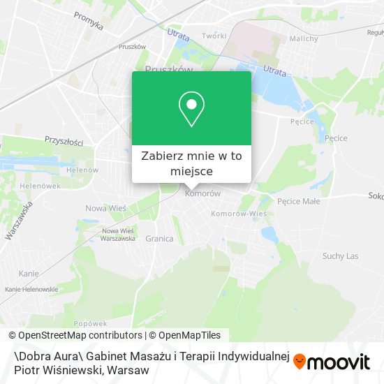 Mapa \Dobra Aura\ Gabinet Masażu i Terapii Indywidualnej Piotr Wiśniewski