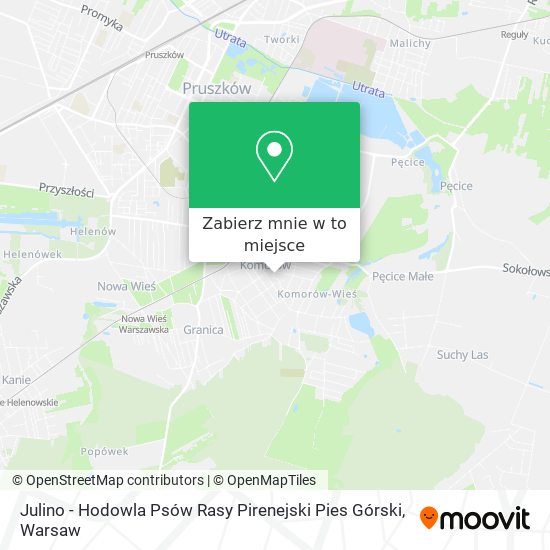 Mapa Julino - Hodowla Psów Rasy Pirenejski Pies Górski