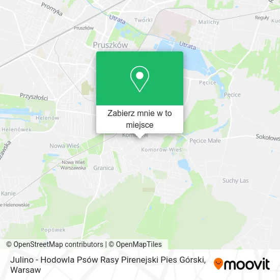Mapa Julino - Hodowla Psów Rasy Pirenejski Pies Górski