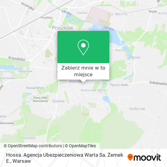 Mapa Hossa. Agencja Ubezpieczeniowa Warta Sa. Żemek E.