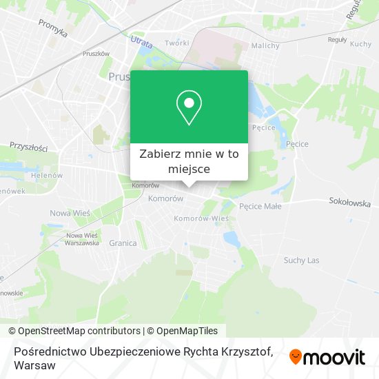 Mapa Pośrednictwo Ubezpieczeniowe Rychta Krzysztof