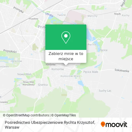 Mapa Pośrednictwo Ubezpieczeniowe Rychta Krzysztof