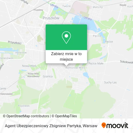 Mapa Agent Ubezpieczeniowy Zbigniew Partyka