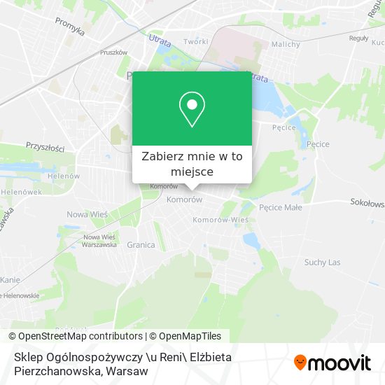 Mapa Sklep Ogólnospożywczy \u Reni\ Elżbieta Pierzchanowska