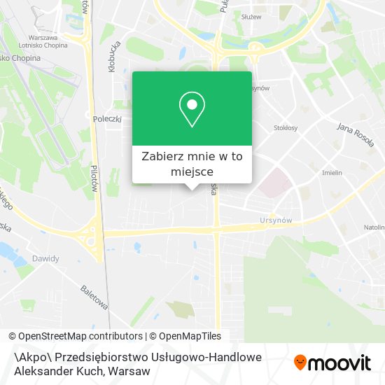 Mapa \Akpo\ Przedsiębiorstwo Usługowo-Handlowe Aleksander Kuch