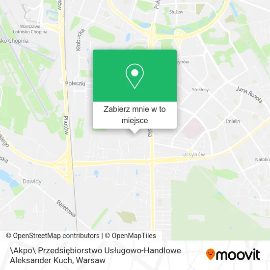 Mapa \Akpo\ Przedsiębiorstwo Usługowo-Handlowe Aleksander Kuch