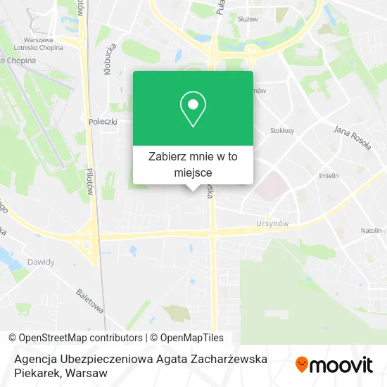 Mapa Agencja Ubezpieczeniowa Agata Zacharżewska Piekarek