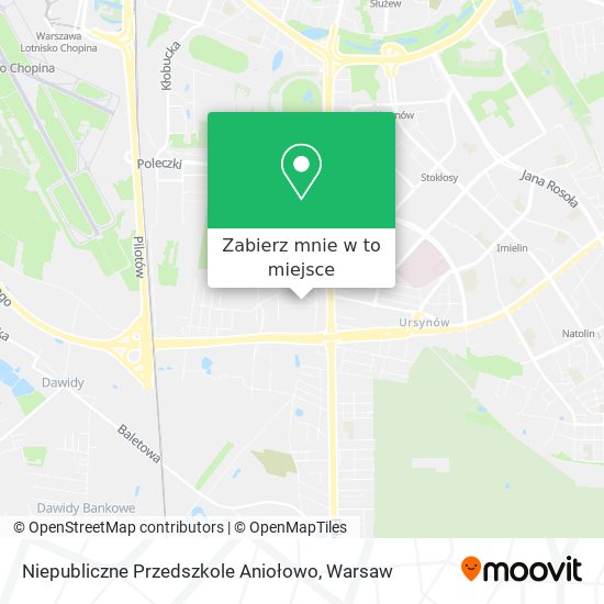 Mapa Niepubliczne Przedszkole Aniołowo