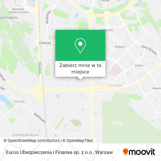 Mapa Euros Ubezpieczenia i Finanse sp. z o.o.