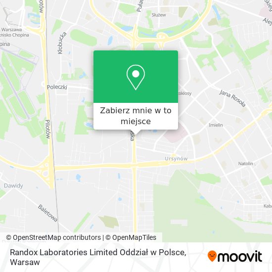 Mapa Randox Laboratories Limited Oddział w Polsce