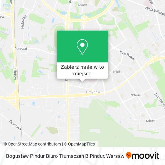 Mapa Bogusław Pindur Biuro Tłumaczeń B.Pindur