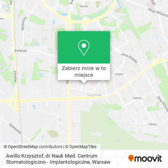 Mapa Awillo Krzysztof, dr Nauk Med. Centrum Stomatologiczno - Implantologiczne