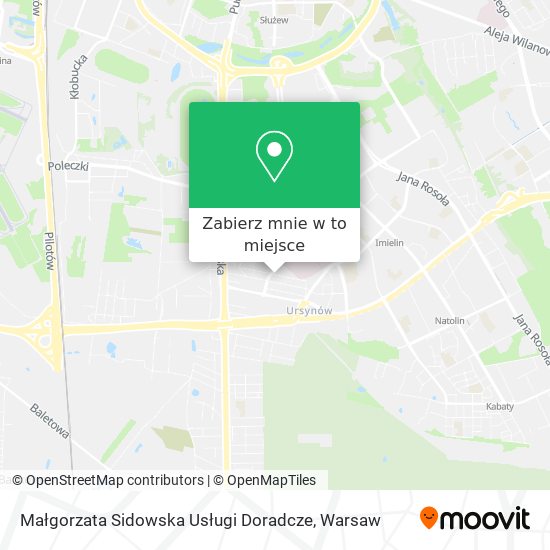 Mapa Małgorzata Sidowska Usługi Doradcze