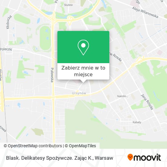 Mapa Blask. Delikatesy Spożywcze. Zając K.