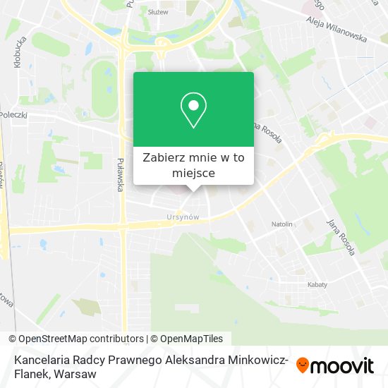 Mapa Kancelaria Radcy Prawnego Aleksandra Minkowicz-Flanek