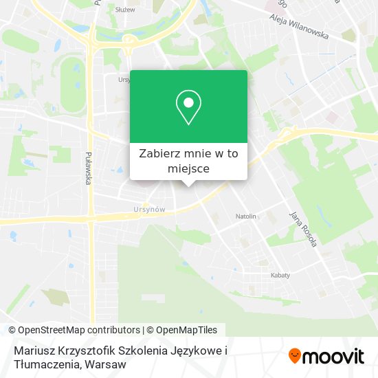 Mapa Mariusz Krzysztofik Szkolenia Językowe i Tłumaczenia