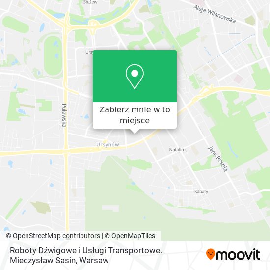 Mapa Roboty Dźwigowe i Usługi Transportowe. Mieczysław Sasin