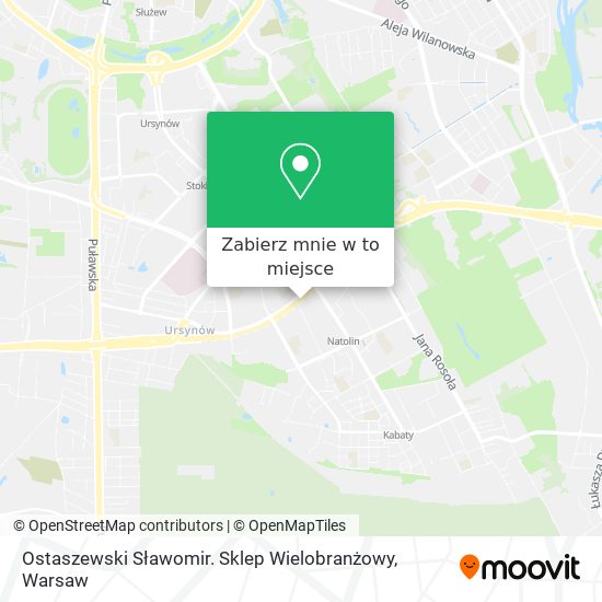 Mapa Ostaszewski Sławomir. Sklep Wielobranżowy