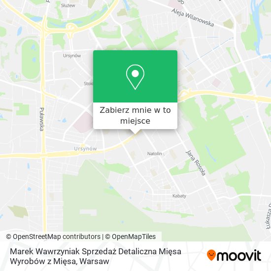 Mapa Marek Wawrzyniak Sprzedaż Detaliczna Mięsa Wyrobów z Mięsa