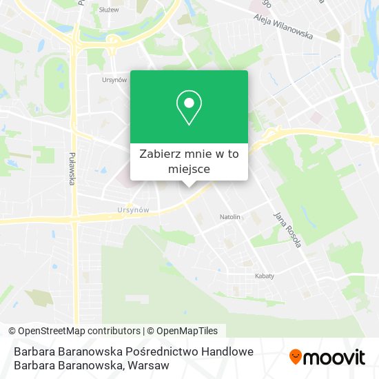 Mapa Barbara Baranowska Pośrednictwo Handlowe Barbara Baranowska