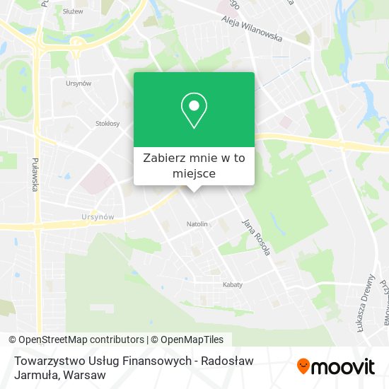 Mapa Towarzystwo Usług Finansowych - Radosław Jarmuła