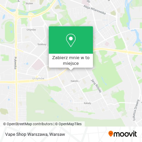 Mapa Vape Shop Warszawa