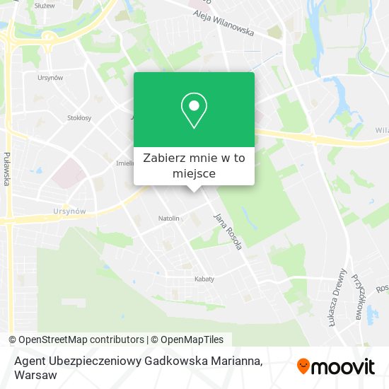 Mapa Agent Ubezpieczeniowy Gadkowska Marianna