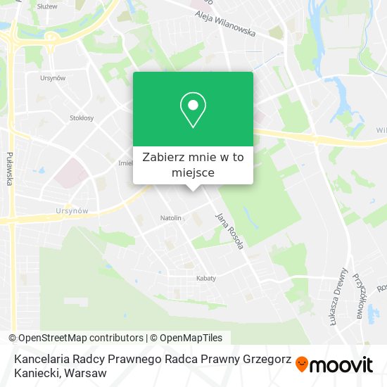 Mapa Kancelaria Radcy Prawnego Radca Prawny Grzegorz Kaniecki