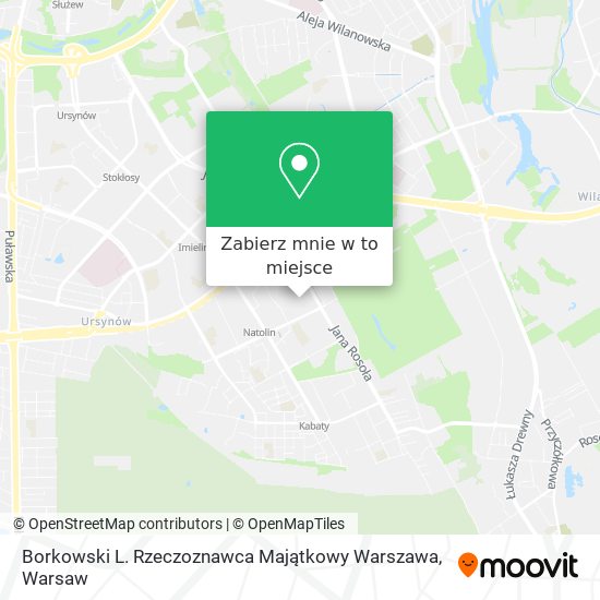 Mapa Borkowski L. Rzeczoznawca Majątkowy Warszawa