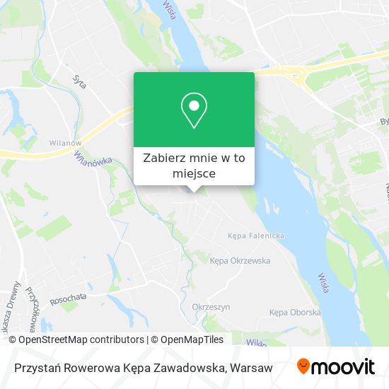 Mapa Przystań Rowerowa Kępa Zawadowska