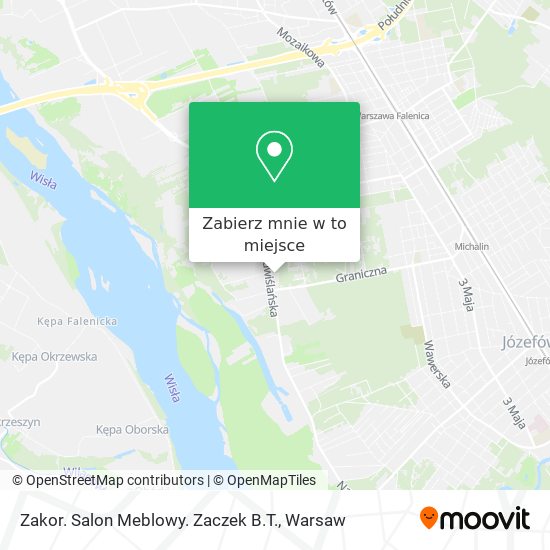 Mapa Zakor. Salon Meblowy. Zaczek B.T.