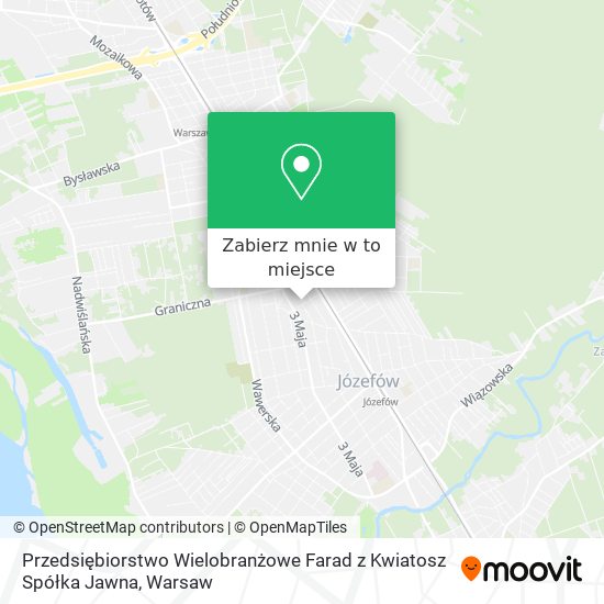 Mapa Przedsiębiorstwo Wielobranżowe Farad z Kwiatosz Spółka Jawna