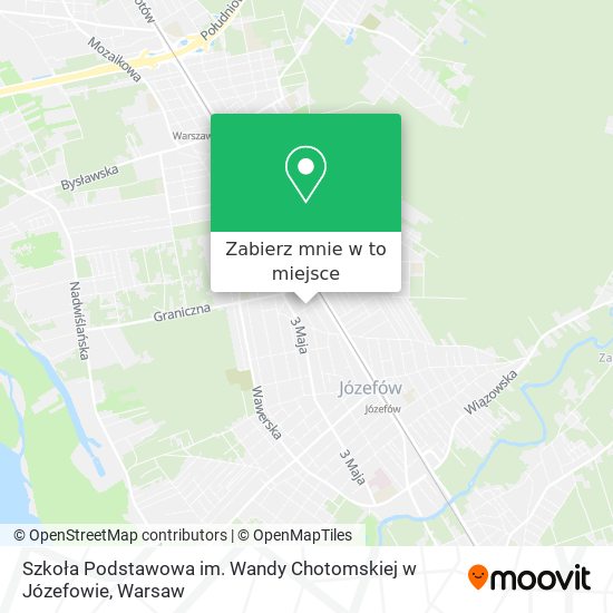 Mapa Szkoła Podstawowa im. Wandy Chotomskiej w Józefowie