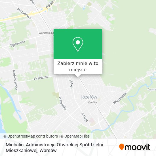 Mapa Michalin. Administracja Otwockiej Spółdzielni Mieszkaniowej