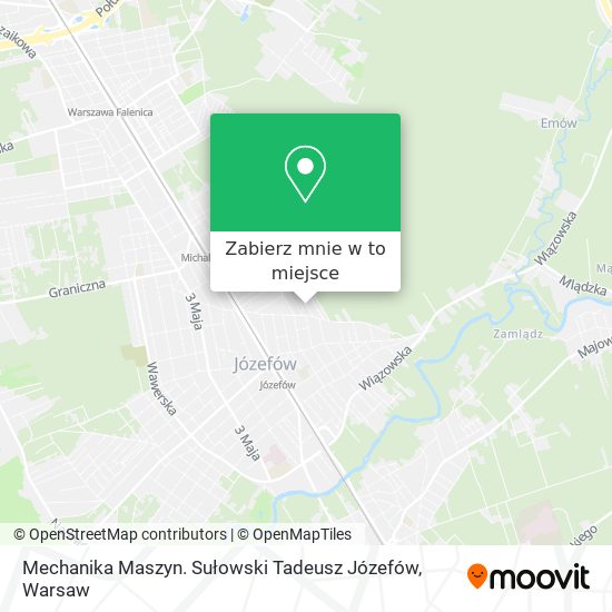 Mapa Mechanika Maszyn. Sułowski Tadeusz Józefów