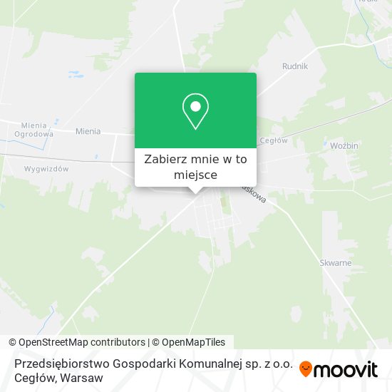 Mapa Przedsiębiorstwo Gospodarki Komunalnej sp. z o.o. Cegłów