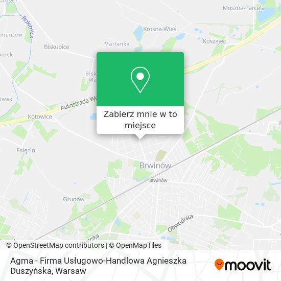 Mapa Agma - Firma Usługowo-Handlowa Agnieszka Duszyńska