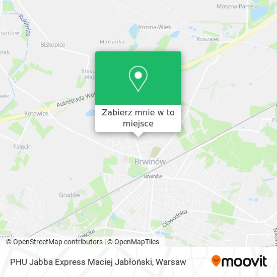 Mapa PHU Jabba Express Maciej Jabłoński