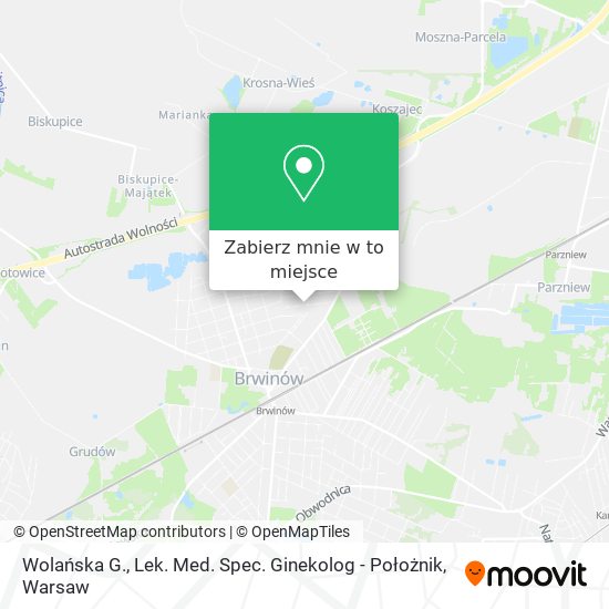 Mapa Wolańska G., Lek. Med. Spec. Ginekolog - Położnik